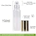 Essential Oils Roller Bottles with Recipe eBook Frosted White Glass Roll On Bottles for Perfume, Wax, Lip Balm, Essential Oils, Deodorant,10ml,6-Pack (Frosted White)