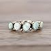 Myhouse Women Girls 8pcs/Set Opal Stone Engagement Jewelry Vintage Ring For Wedding Gifts Charms Findings