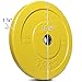 Titan Fitness Pair 25lb Olympic Bumper Plate Yellow Benchpress Strength Training