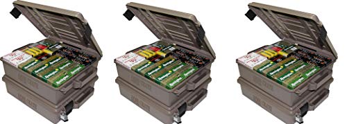 MTM ACR5-72 Ammo Crate Utility Box with 4.5" Deep, Medium, Dark Earth (Pack of 3)