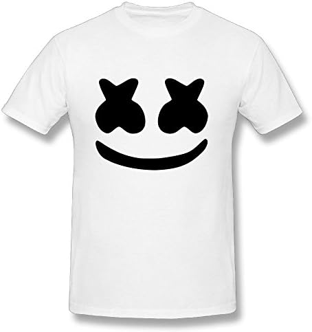 Cool Marshmello Face Men's Short Sleeve T-Shirt Funny Shirts Short Sleeve T-Shirt