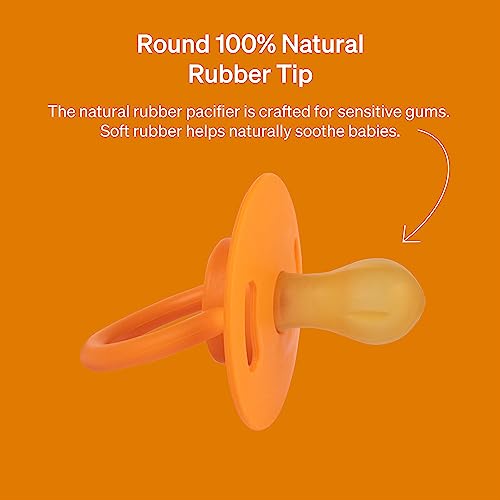 Love Noobs Natural Rubber Pacifier, 2 Pacifiers, Pacifiers 06 Months