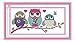 eGoodn Stamped Cross Stitch Kits with Printed Pattern - Cartoon Owl, 18.9 inches by 9.5 inches 11ct Aida Fabric for Embroidery Art Cross-Stitching Lovers