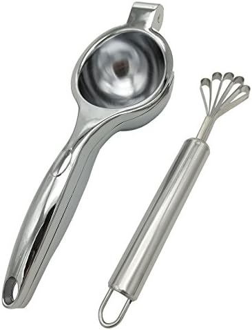 HAMRVL Jumbo Citrus Juicer Lemon Squeezer - Stainless Steel - Lime Squeezer - Silver Squeezer Stainless Steel Coconut Meat Removal Knife, Coconut Meat Grater Slicer