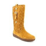 Coach Tullip Signature Embossed Suede Boot (Camel)