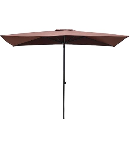 Simply Shade Amelia Modern Polyester Half Umbrella in Bronze/Antique Beige : Patio, Lawn & Garden