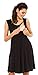 Zeta Ville - Womens Maternity Nursing A-line Dress Pockets - Sleeveless - 500c (Black, US 8, L)