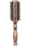Styling Essentials Natural Boar Bristles Hair Brush, Round Comb Twill 2.4-Inch