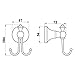 GUMA Wall Mount Bathroom Bath Shower Antique Brass Finish Solid Brass Robe Hooks (Series 1-2)