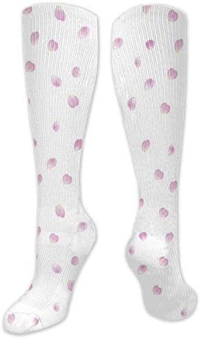 Pink Rose Petals Heart Shaped Socks For Women Men Best For Running