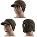 C-Stylish Mens Winter Fleece Earflap Cap With Visor Army Green, One Size