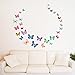 DECOWALL DS9-1302 30 Vibrant Butterflies Kids Wall Stickers Wall Decals Peel and Stick Removable Wall Stickers for Kids Nursery Bedroom Living Room d?cor