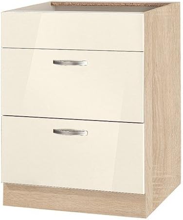Unterschrank Fur Kochfeld Flexi Breite 60 Cm Gelb Made In Germany Amazon De Kuche Haushalt