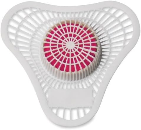 Continental Kleen Urinal Screen - Non-para Deodorizer - Strawberry Fragrance - Lasts for 30 Day - 12 / Box - Red