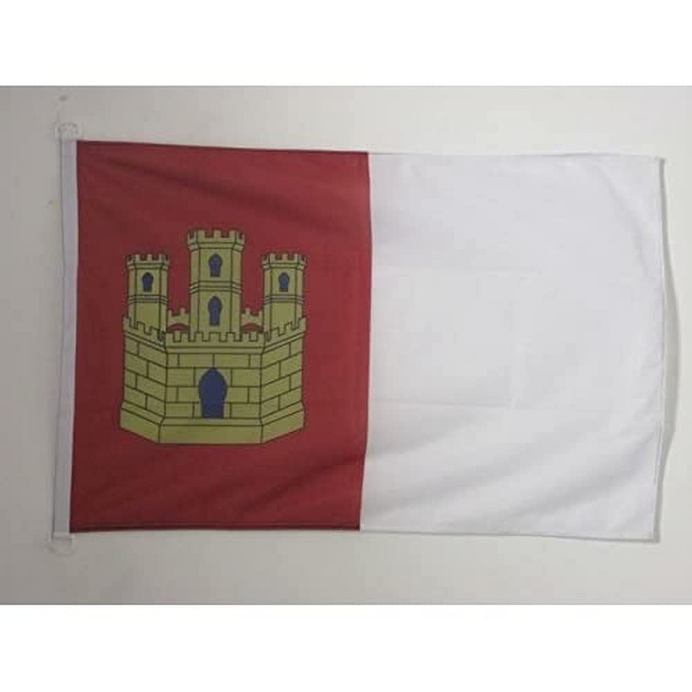 AZ FLAG Castile-La Mancha Flag 2' x 3' for outdoor - Spanish region of Castilla-La Mancha flags 90 x 60 cm - Banner 2x3 ft Knitted Polyester with rings