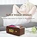 fomobest Wooden Alarm Clock with Wireless Charging for iPhone Samsung, Wood Digital LED Desk Clock for Bedroom, 3 Alarm Settings, Sound Control, Adjustable Brightness, Time Temperature (Brown)