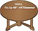 Covers For The Home Deluxe Elastic Edged Flannel Backed Vinyl Fitted Table Cover - Medallion Pattern - Small Round Oblong Oval - Fits Tables up to 40