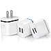 Wall Charger, 3 Pack Magic-T Portable Dual USB Plug Adapter 2 Port 10W/2A Home Travel Power Charger for iPhone 7/6 6s Plus SE, iPad, Samsung Galaxy S6 S7 Edge Android(Black Blue Silver)
