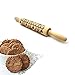 Wooden Christmas Rolling Pin, Engraved Carved Embossing Rolling Pin for Cookie Baking