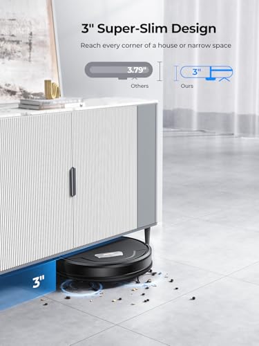 Laresar Clean 8000Pa Robot Vacuum Cleaner with Mop, Robotic Vacuum with Remote Control, Voice, Alexa/APP, 180mins Runtime, Robot Hoover with Auto Carpet Boost, Ideal for Pet Hair, Hard Floors, Carpet