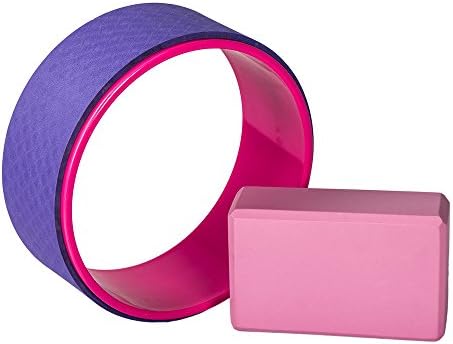 Witlucky Yoga Wheel for Stretching (Purple &amp; Pink)