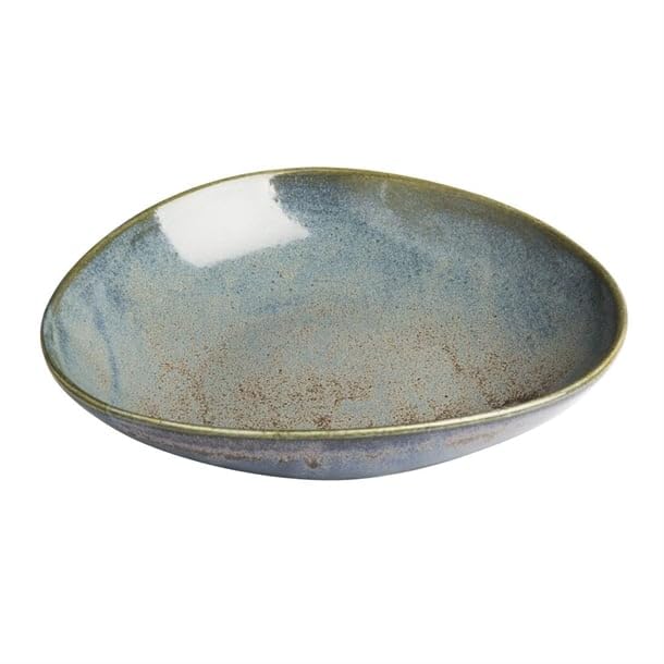 nisbets limited Olympia Ember Blue Triangle Bowl - 245x220mm 9.5" (Box 4)