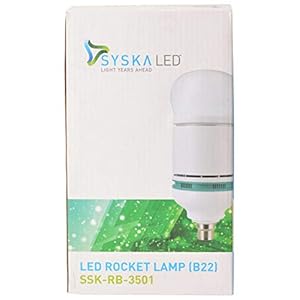 Syska SSKk35W Base B22 35-Watt LED Rocket Lamp (White)