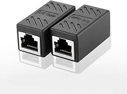 2Pcs RJ45 Coupler Connector Coupling Extension
