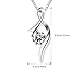 B.Catcher Necklaces Silver Womens Cubic Zirconia Twist Pendant with Chain Gemini