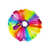 Dreamdanceworks Girls Layered Rainbow Tutu Skirt Dress Ballet Tiered