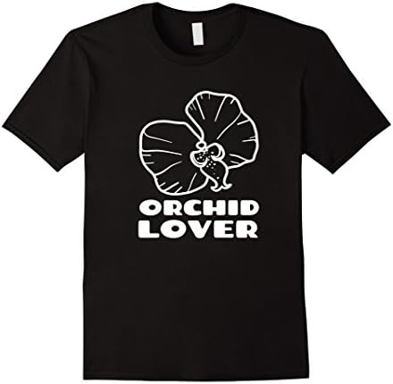 Mens Exotic Orchid Lover Shirt, Phalaenopsis Orchid Apparel Tee Large Black