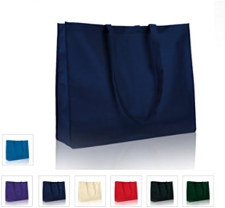 Set of 8 Extra Large Shopping Tote Bags Non-Woven Polypropylene Zippered Reusable Grocery Bags 8 Pack (8, MIXED COLOR)