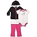 Yoga Sprout Hoodie, Bodysuit, and Pants Set, Swan Defect, 3-6 Months