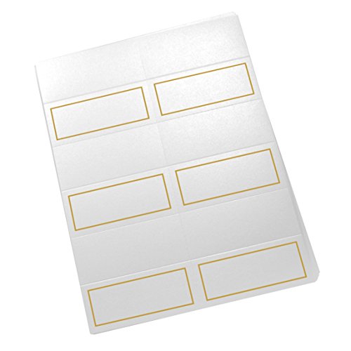Documents and Designs Single Line Border Easy Print Place Cards, Gold, Set of 150 (25 Sheets) - Thumbnail 3