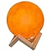 [AG 3D] Big Moon Lamp Night Light with Stand 5.9in Large 3D Childrens Lunar Rechargable USB Battery For Kids and Nursery Moonlight Nightlight Lamp Beautiful 3D Moon Light
