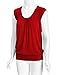 LL WT1054 Womens Solid Short Sleeve Sweetheart Top XXL RED