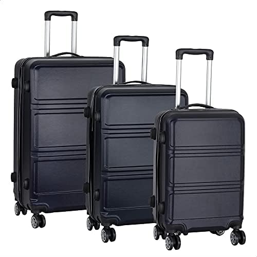 JB Luggage Trolley Travel Bags Set, 3 Pieces Navy price in Egypt