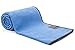 Long Microfiber Towel By Soak Up. Yoga, Gym, Beach, and Travel. Multipurpose Quick Dry Super Absorbent, Slip Resistant, Anti-Bacterial, Lightweight (Blue, 26