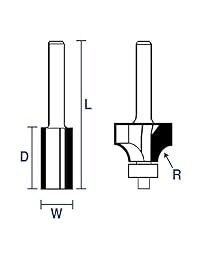 Ivy Classic 10830 90 grados V-Groove carburo Router Bit, 1 4-inch Shank, 1 Pouch