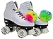 Epic Skates Epic Allure Light-Up Quad Roller Skates, White, Ladies 8