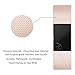Humenn Fitbit Charge 2 HR Accessory Band for Women, Blush Pink, Small