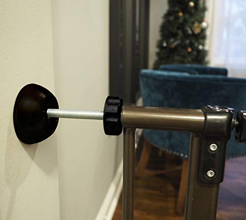 Baby Gate Guru Small Wall Protector 4 Pack - Black - Cup Pads to Guard Your Walls from Pressure Mounted Baby Gates, Pet Gates, Safety Gates, Shower Curtain Rods, and More (4 Pack, Black)