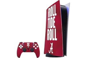Skinit Decal Gaming Skin Compatible with PS5 Digital Edition Bundle - Officially Licensed University of Alabama Roll Tide Roll Design