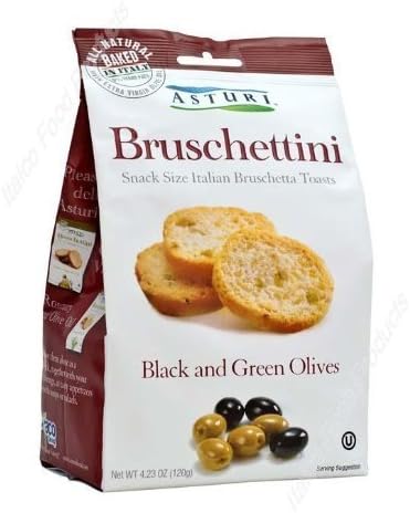 Asturi Black & Green Olive Bruschettini (2 x 4.23oz)