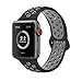 AdMaster Compatible with Apple Watch Bands 38mm 40mm,Soft Silicone Replacement Wristband Compatible with iWatch Series 1/2/3/4 - S/M Black/Cool Gray