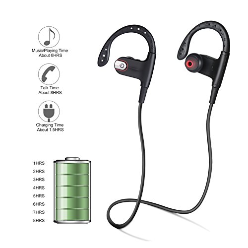 Bluetooth Kopfhörers, Fivanus  Wireless Bluetooth V4.1 In-Ear Noise Cancelling  Sport Kopfhöre Drahtlose Stereo Headphones Anti-Shedding und Anti-Schwitzen Headset mit Mikrofon