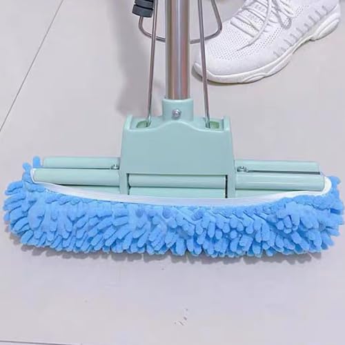 2-Pack Blue Mop Slippers - Microfiber Floor Cleaning Pads, Soft Washable House photo 11