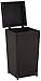 Crosley Furniture Palm Harbor Resin Wicker Outdoor Trash Can With Lid for Backyard, Patio, Deck, Balcony, Brown
