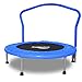 36'' Toddler Trampoline with Safety Handle for Kids Age 2-5, Garden Jump Safely, Mini Toddlers Trampoline with Safety Padded Cover - Blue