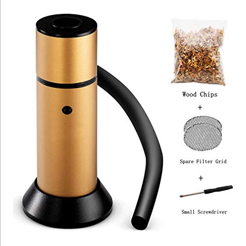 TMKEFFC Smoker Gun Smoke Infuser Food Smoker Meat Salmon Sausage Meat Smoker Hand-held Portable +Smoking Wood Chips for Smoking Food on BBQ